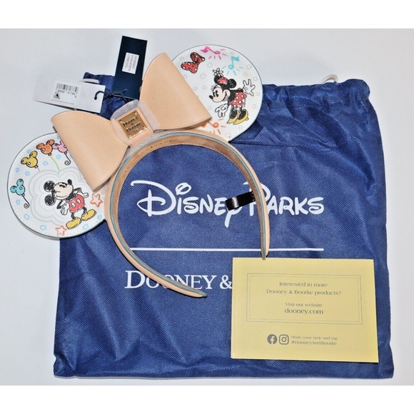 Dooney & Bourke Other - NEW DOONEY & BOURKE Sketch 2024 DISNEY PARKS Mickey Minnie Headband Ears Dustbag
